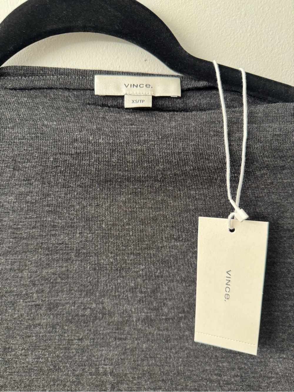 Vince Charcoal Gray Long-Sleeve Knit Top - Picture 5 of 8